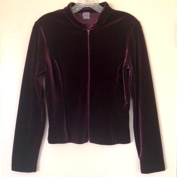 Hanky Panky Tops - Velvet Zip-Front Top